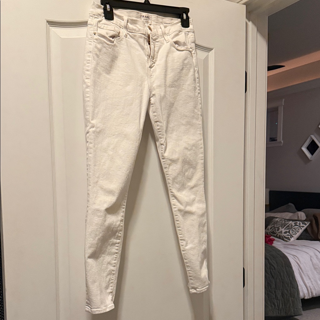 Frame Denim Women's Off-White Skinny Jeans